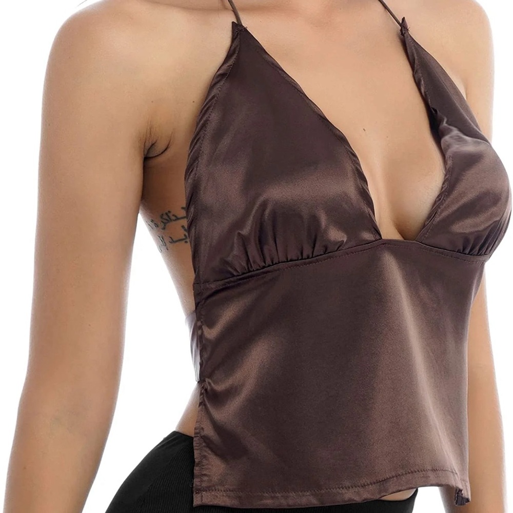 Satin going out top